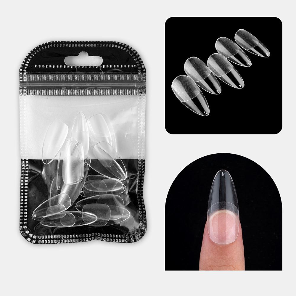 Nail Art Tablets Ultra-Thin And Seamless Half-Stickers, Full Stickers, Matte Square Long Water Droplets, Almonds, No-Carving And Grinding Fake Nail