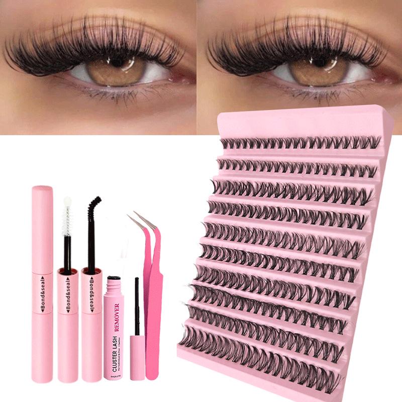 

Пучки ресниц 80D Толстые и Завитые - 10 рядов DIY Самостоятельное наращивание ресниц