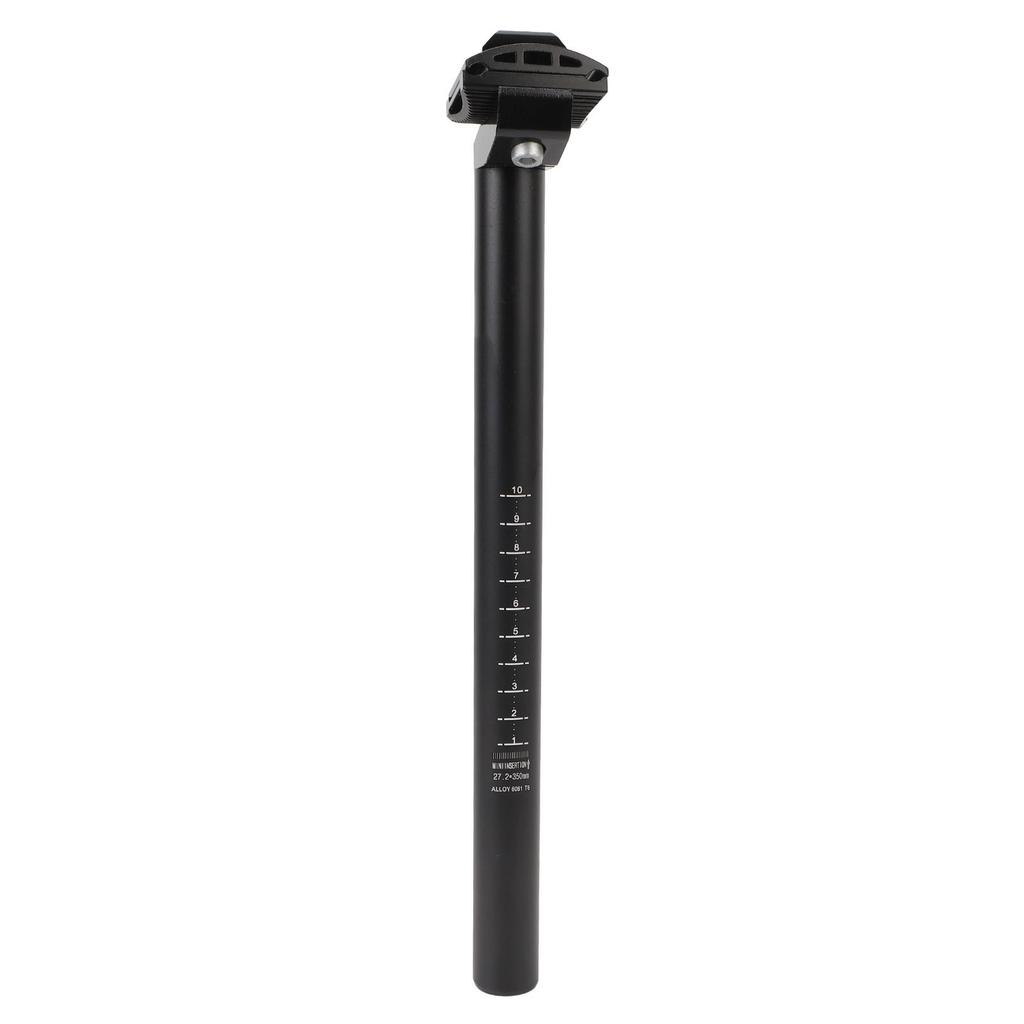 Bike Seat Post 350mm Aluminum Alloy Lightweight Bike Seatpost Tube for Mountain Road Fixed Gear Bikes