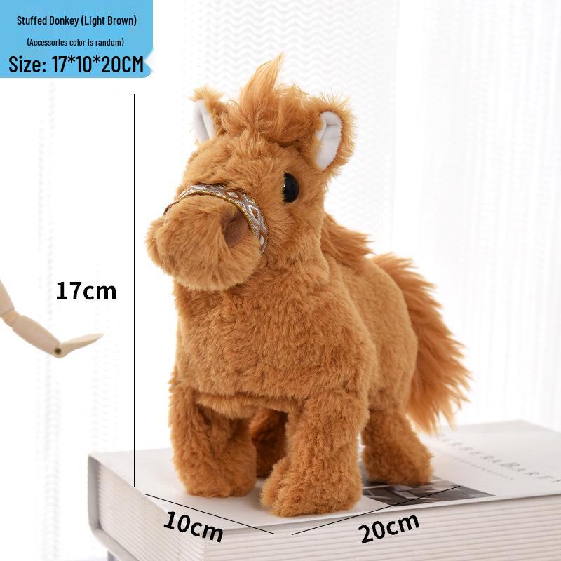 Electric Walking Plush Horse Doll with Neighing Sounds and Leash – Electronic Pet Toy for Children