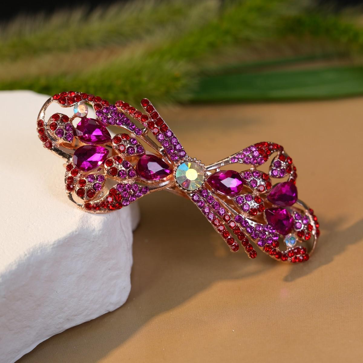 

Элегантная корейская ретро-кристаллическая заколка для волос для взрослых - Весенний аксессуар для волос для хвостика