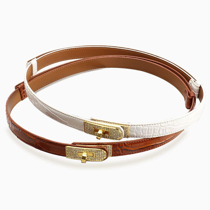 Belt Alloy Lock For Women With Water Drilling Design Suitable Office Gift Wear
