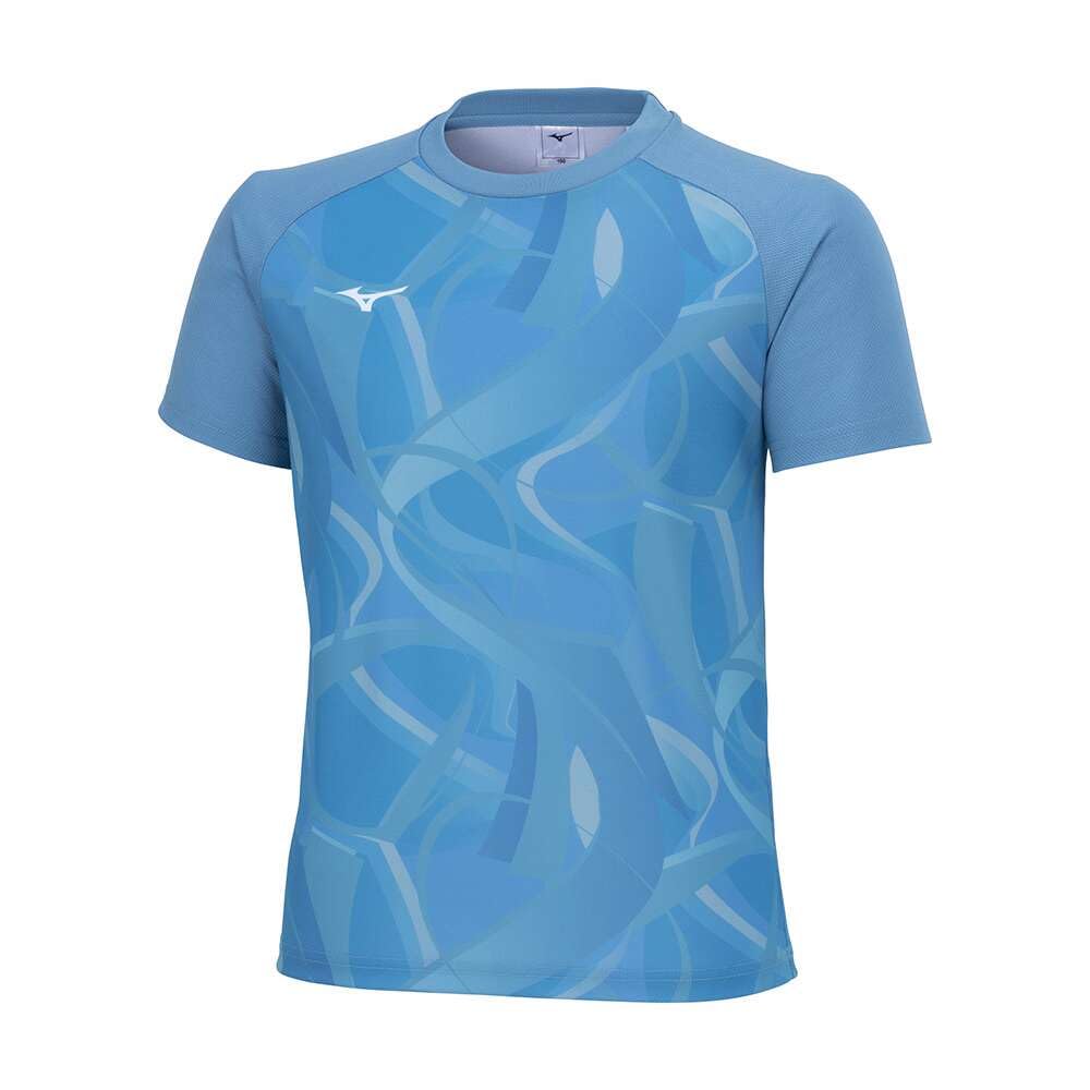 Mizuno MUGEN GRAPHIC Training Short Sleeve T-Shirt, Player-Inspired Design, Kids', 32JAB952, Parisian Blue