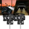 2Pcs Motorcycle Spot Lights Motorcycle LED Driving Fog Lights White and Amber LED Spotlights 120W
