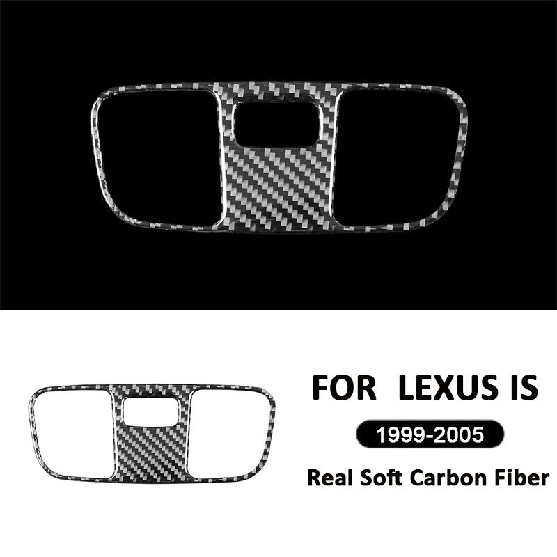 For LEXUS IS 1999-2005 Carbon Fiber Car Reading Light Panel Trim Frame Decoration Sticker Interior Accessories
