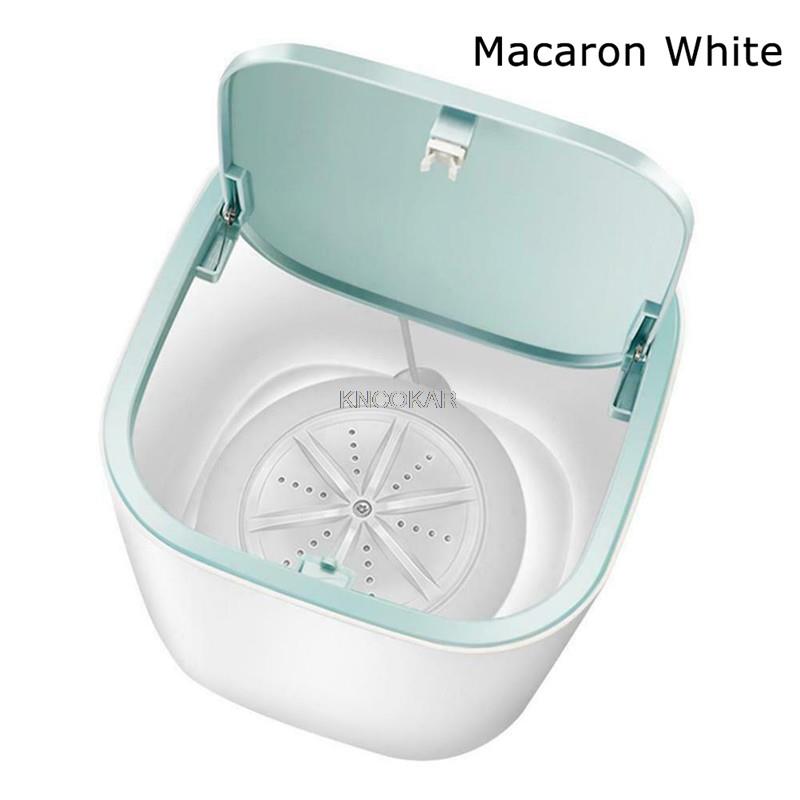

3.8L Mini Washing Machine Desktop Ultrasonic Turbo Washing Machine USB Powered Portable Clothing Underwear Laundry Washer білий