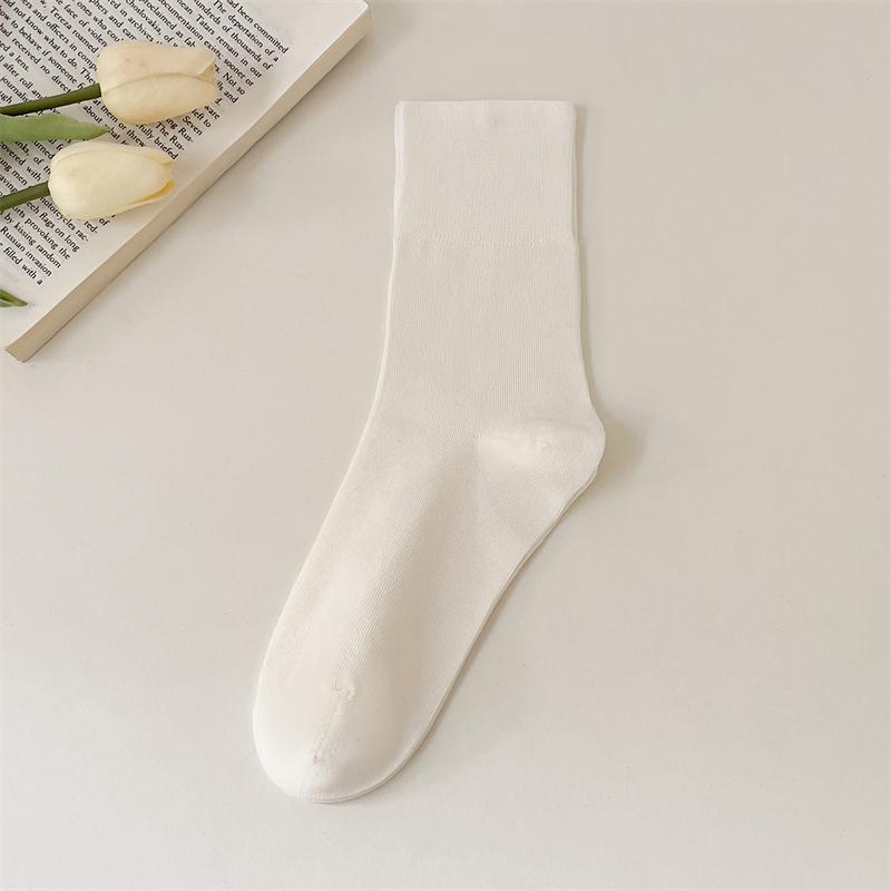 Women Socks Thin Summer New Solid Colorful Plain Crew Socks Casual Girls Trendy Simple Breathable Anti-pilling Loose Socks