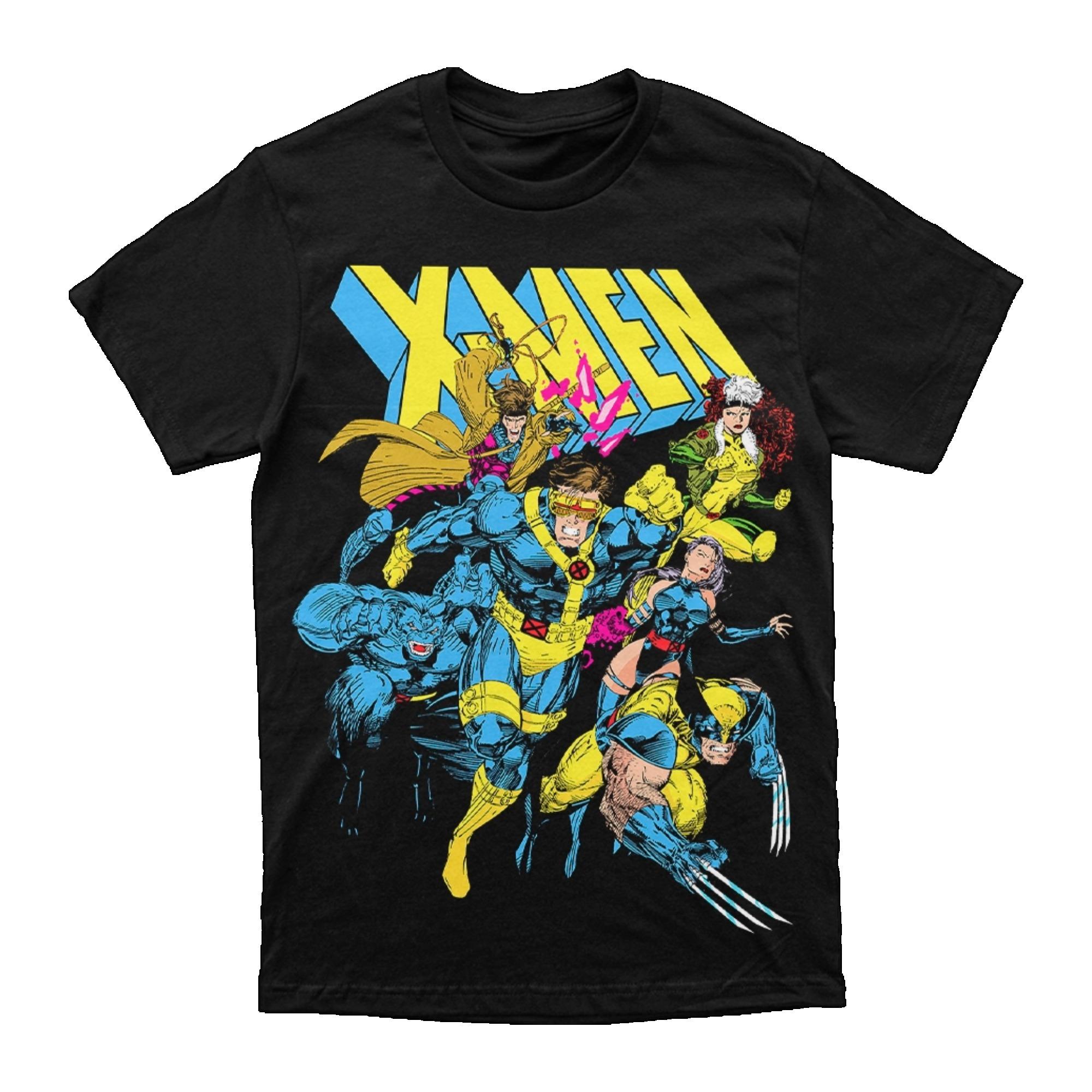 

Vintage X-Men Superhero Comic Funny Gift Gym Graphic Cotton Unisex Print Tshirt for Men Women Streetwear Men Clothing Top - M... S разноцветный
