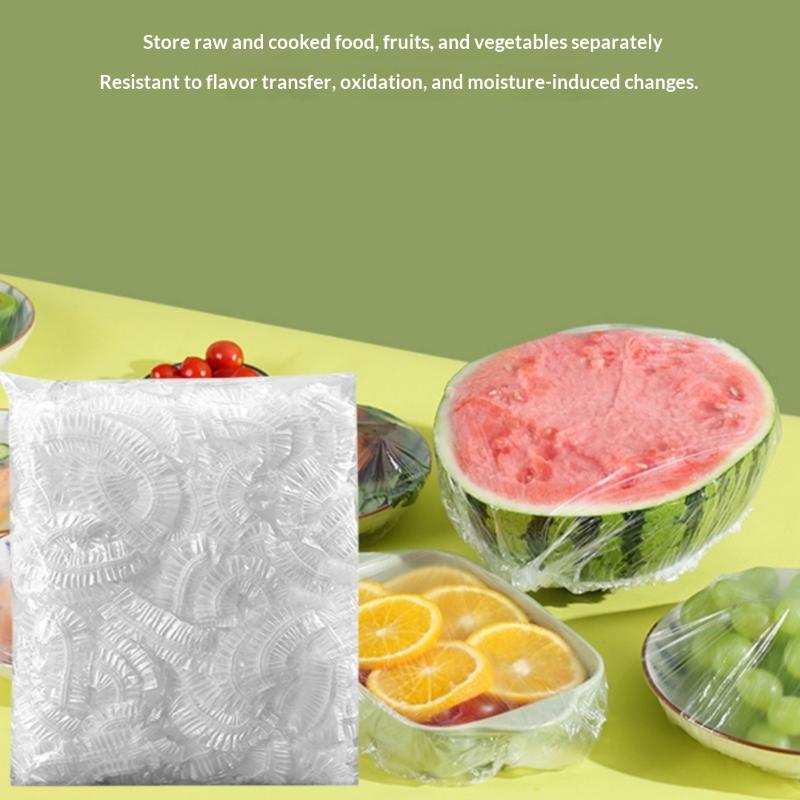 Disposable Elastic Food Covers 500Pcs Colorful Plastic Fresh Keeping Lids for Home Kitchen Leftovers Storage