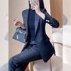 Women's Black Acetate Suit Jacket Set