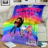 3D Kawaii Gabbys Dollhouse Cartoon Girl Gift Blanket,Soft Throw Blanket for Home Bedroom Bed Sofa Travel Picnic Cover Kids