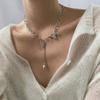 Minimalist Butterfly Pendant Necklace for Women Adjustable Chain Link Choker Stylish Layered Design Elegant Collarbone Jewelry