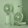 1PCS Mini Portable Fan With Smart LED Digital Display 5 Speed Adjustable Rechargeable Handheld Fan Mini Fan