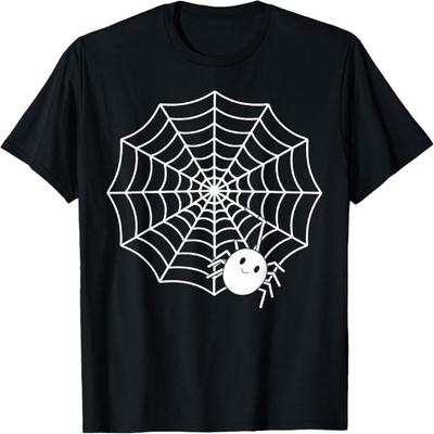 Spinne Halloween Spinnwebe Gruselig Unheimlich Kostüm Grafik T-Shirt