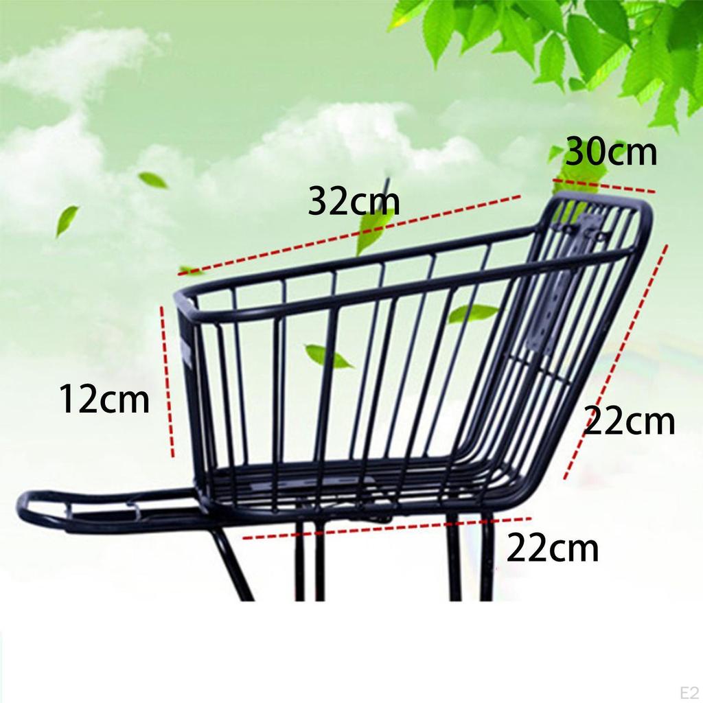 Tylny Koszyk Rowerowy Metalowy Bez Pokrywy Uniwersalne Akcesorium Solidny Łatwy w Montażu Wzmocniony
