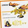 452PCS Golden Dragon Building Blocks Prehistoric Flying Dragon Dinosaur Model Bricks Set Educational Toys For Kids Holiday Gifts
