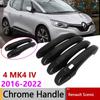Anti-scratch for Renault Scenic 4 IV MK4 2018 2016~2022 Gloss Black Door Handle Cover Car Exterior Accessories Rustproof Sticker