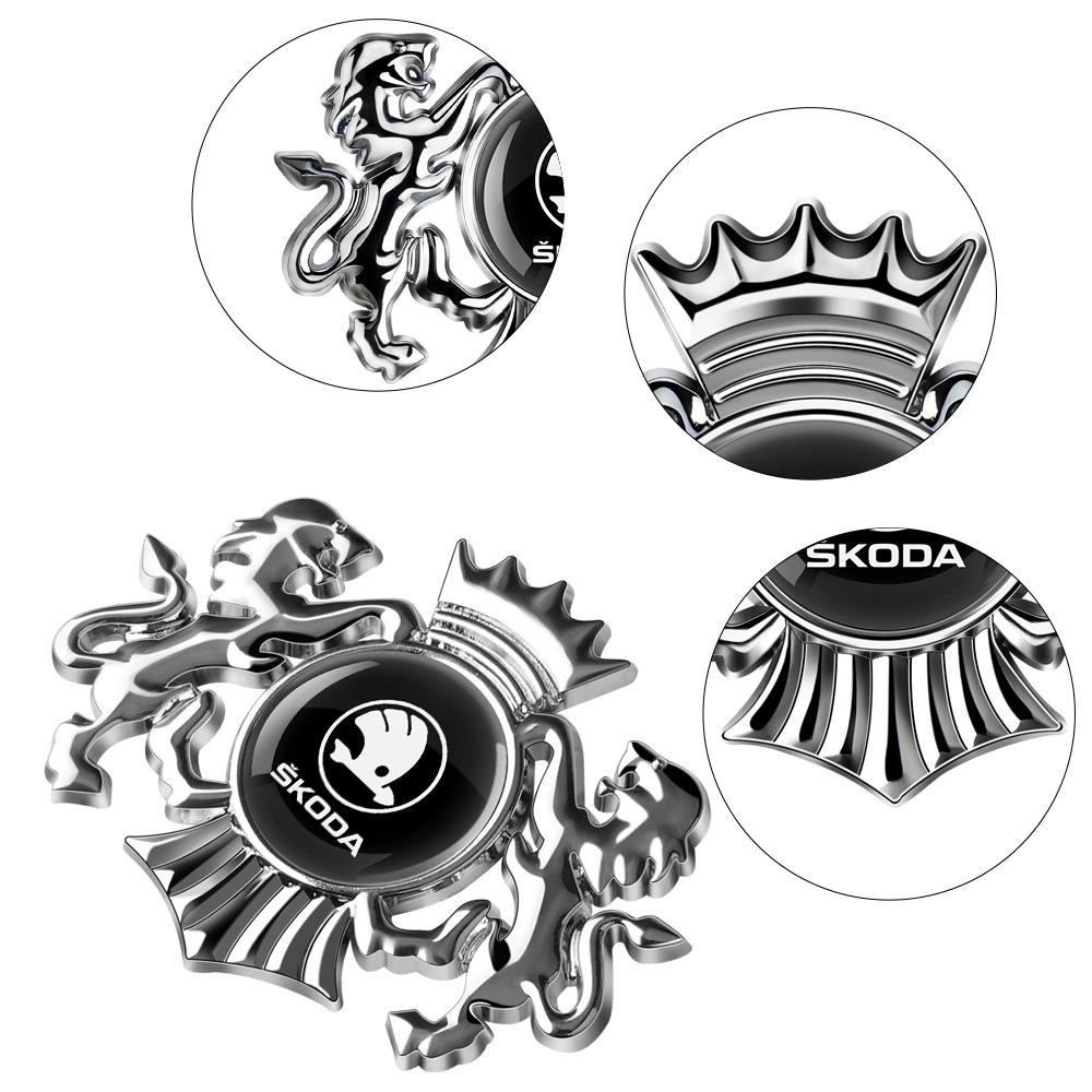 bfdqw8 3D Metal Car Crown Styling Body Trunk Decoration Sticker Badge Accessories For Skoda Octavia 2 Fabia Karop Superb Rapid Kodiaq