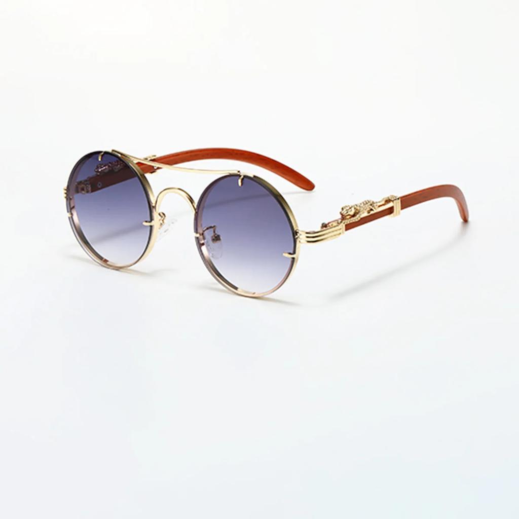 Retro Oval Metal Sunglasses for Women Men Luxury Fashion Brand Punk UV400 Stylish Shades Unisex