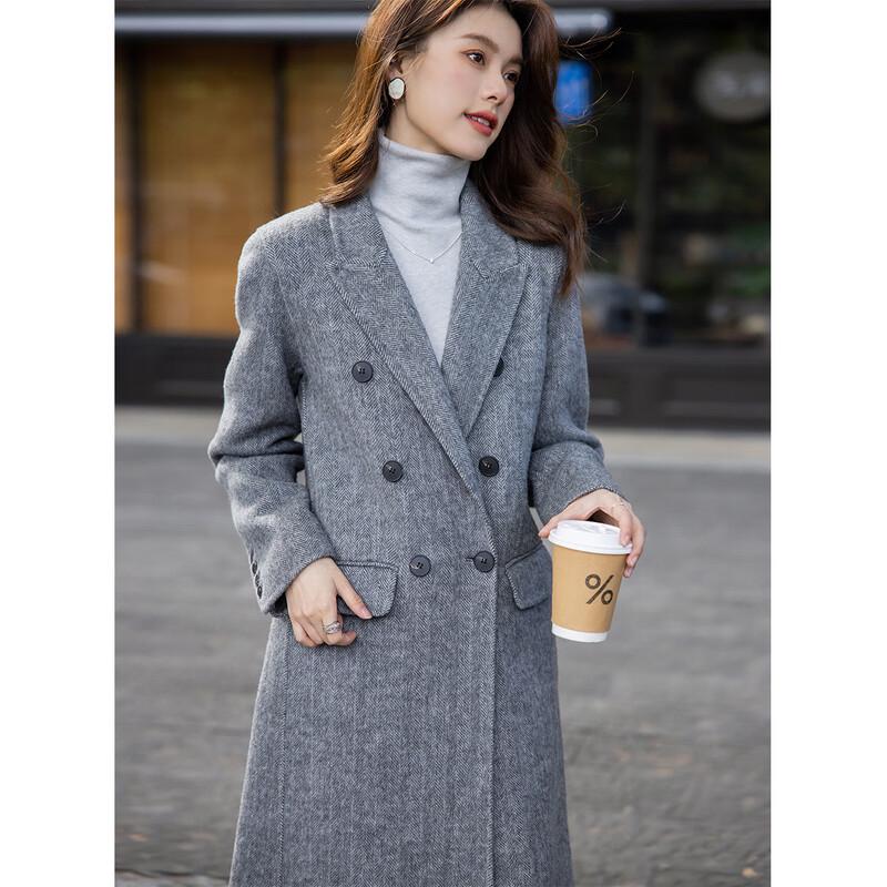MOCANA Women's Classic Double-faced Wool Coat MKNJD2996