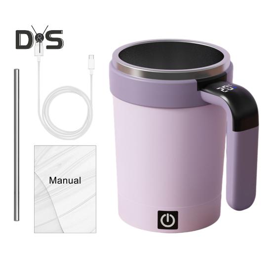 

Автоматическая чашка для помешивания 380 мл, электрический магнитный миксер, нержавеющая сталь, кружка для кофе, светодиодный дисплей, изолированная дорожная кружка, устройство для приготовления молочных коктейлей фиолетовый