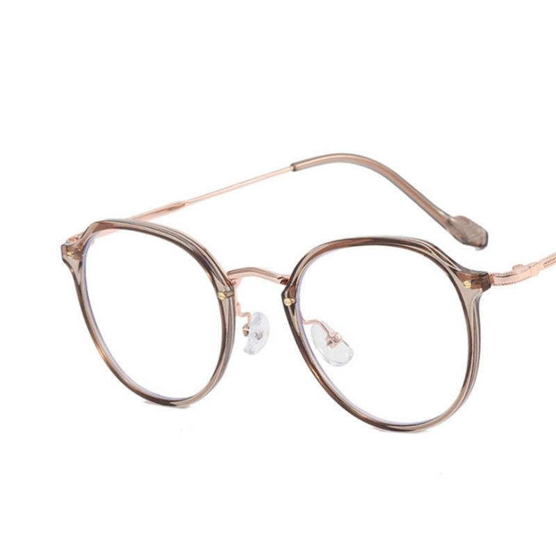 TR90 Frame Clear Lens Glasses Myopia Nerd Spectacles Degree -0.5 to -6.0 Round Hyperopia +0.5 to +6.0 Rivets