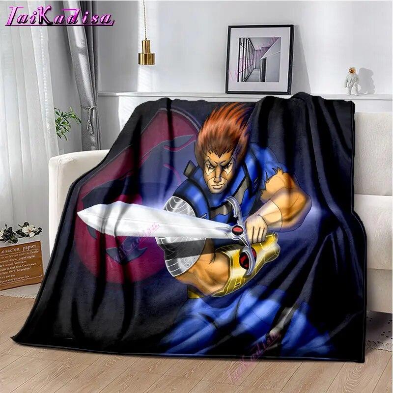 Thundercats Throw Blanket Cartoon Soft Cover Lightweight Warm Cartoon Blankets for Kidsroom Bedroom