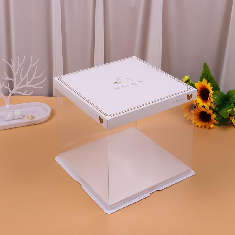 6-inch Transparent Square Single-Layer Cake Boxes (5-pack)