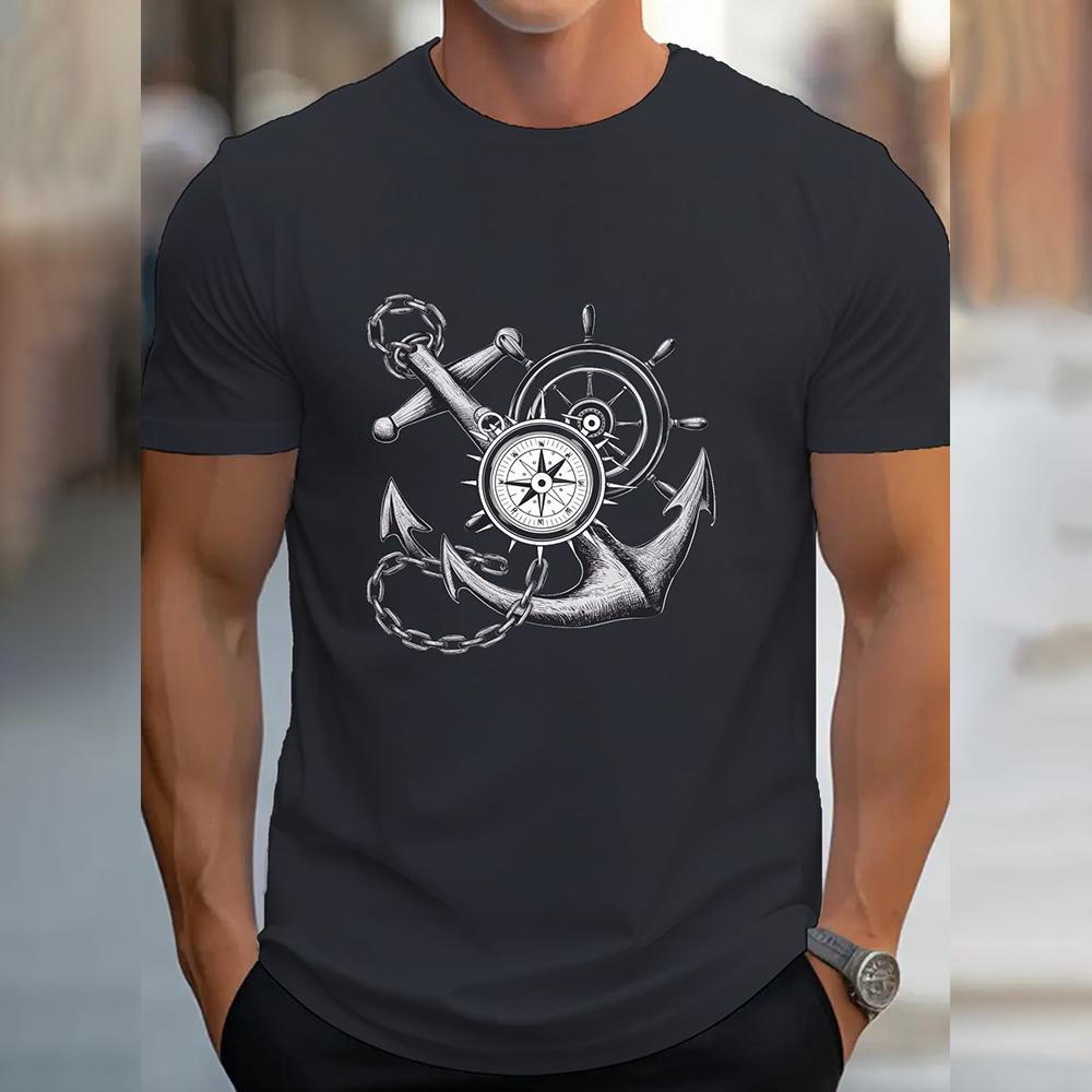 2025 Neues Herren Casual Locker Rundhals Top Outdoor Sport Große Größe Lockeres Fitness T-Shirt Lässiges Lockeres Trainings-T-Shirt Kleidung