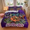 3pcs Scooby Doo Mystery Unfolds Printed Bedding Set, Soft and Comfortable Quilt Cover for Bedroom, Guest Room .H078