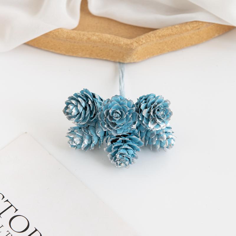 Artificial Plants Golden Fake Pinecone For Christmas Tree Decoration Wreaths Accessory Diy Wedding Home Decor Mini Bouquet