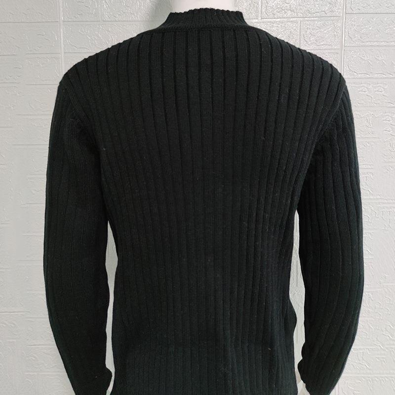 Men's Sweater 2025 Fall/Winter Men's Knitted Top Jacket Slim-fit High-neck Long-sleeved Cardigan