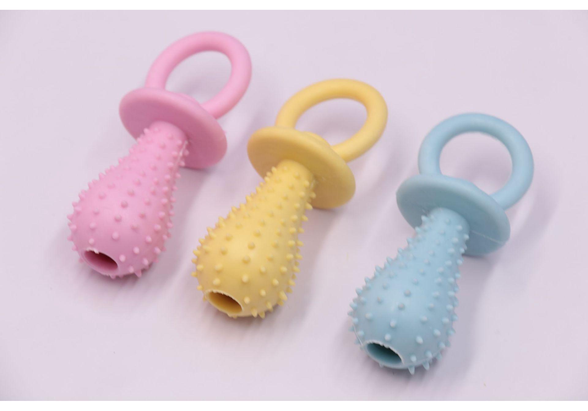 Dog Chew Toy: TPR Teething Stick & Spiked Ring for Small/Medium Dogs небесно-голубой