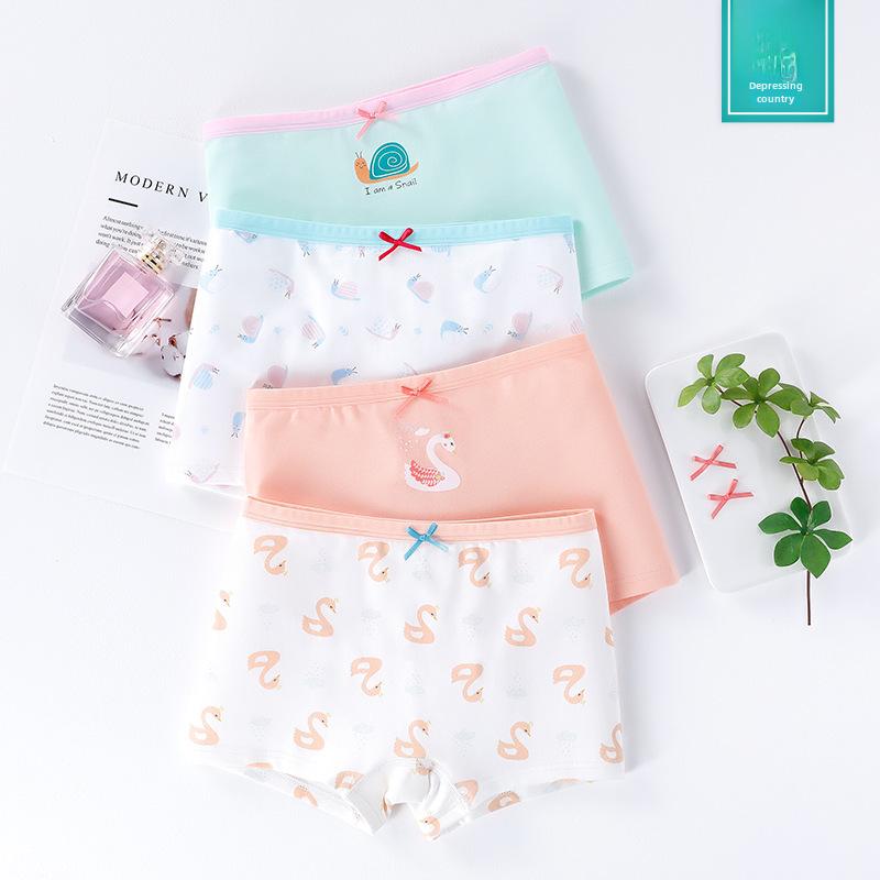 

Боксеры-шорты из чистого хлопка для девочек — мягкие и удобные, с 4-угольным дизайном для детей и малышей Size 160