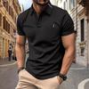 Men's Casual Slim Fit Polo Shirt Short Sleeve Solid Color Chest Pocket Golf Business Top