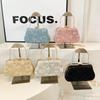 Lady Chain Crossbody Shoulder Bags Flower Rhinestone Decor Shining Banquet Clutch Bag Party Wedding Women Handbags Evening Bag