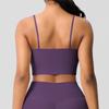 Women's Y Back Sports Bra - Padded Low Impact Spaghetti Thin Strap Workout Yoga Top