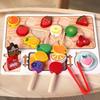 Simulation Food Wooden Fruit Toy Interactive Hand Eye Coordination Cooking Toy  Kids Preschool
