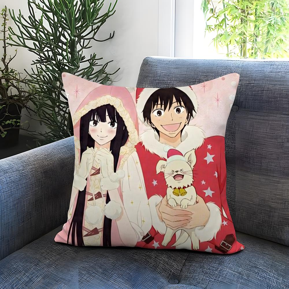 аниме K-Kimi Ni T-Todoke Наволочка Удобная Двусторонняя Наволочка Идеально подходит для машины, дивана, спальни и не только 12x12Inch