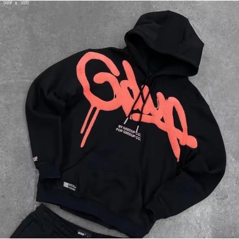 Hanorace Geedup Ușoare Australia High Street Hanorac Bărbați Îmbrăcăminte Hip-Hop Larg Supradimensionat Hanorac