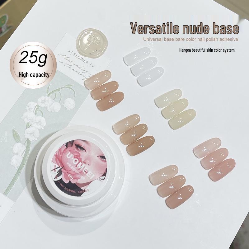 

U·OMEEI Ice Transparent Nude Gel Polish for Press-on Nails - Jade Skin Finish