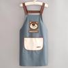 Waterproof Oil-Proof Kitchen Apron with Hand-Wiping Pockets
