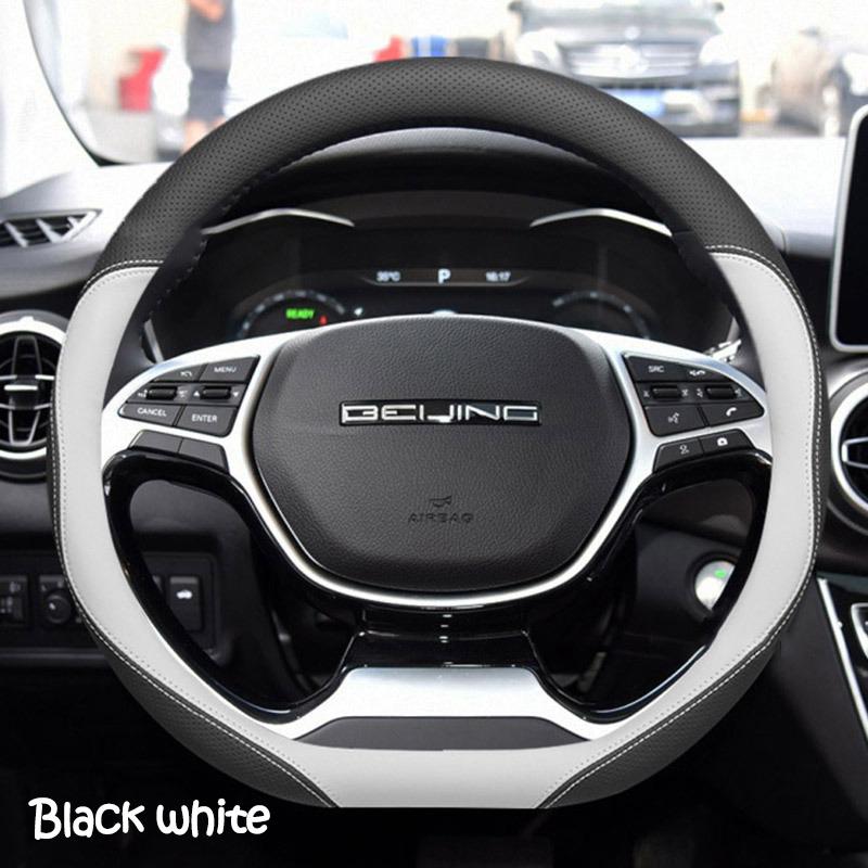 

Car Steering Wheel Cover Wrap Holder for BAIC Beijing X35 X55 D Type Steering-Wheel чорний білий колір
