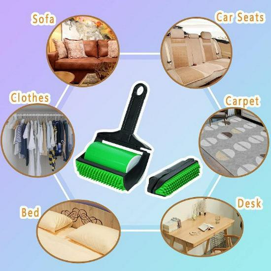 Washable Dual-Use Handheld Hair Remover Set for Pets and Home
