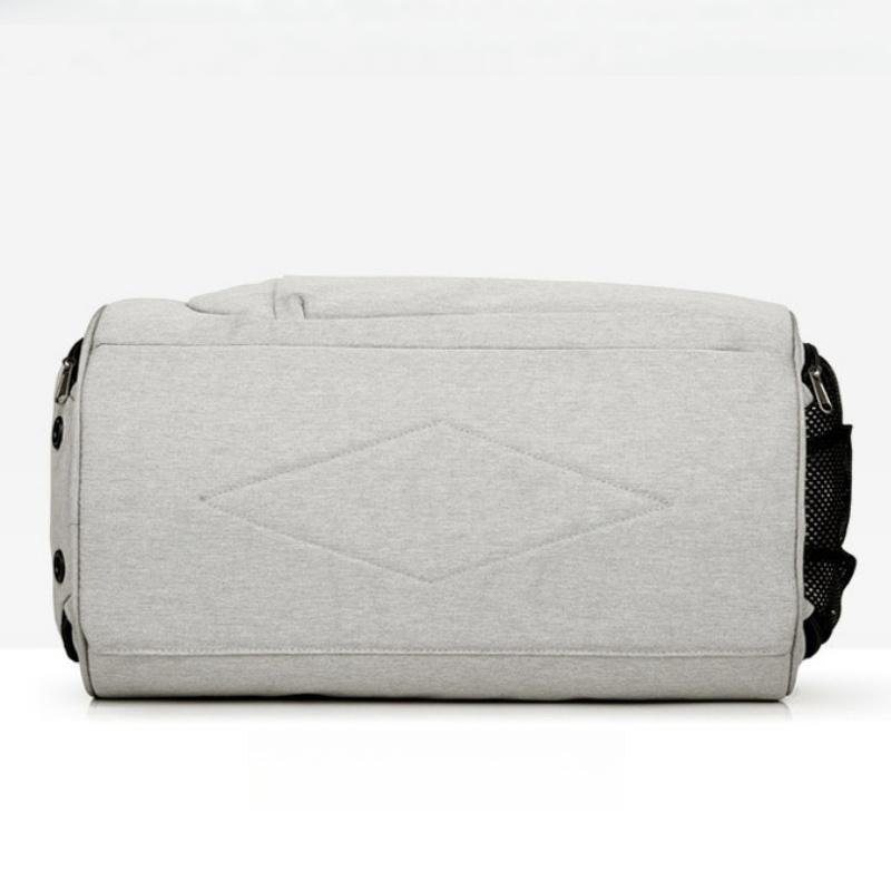 Unisex Large Capacity Gym Fitness Bag Fashion Solid Color Dry-wet Separation Bucket Travel Luggage Bag Portable Outdoor Sports Camping Trekking Bags