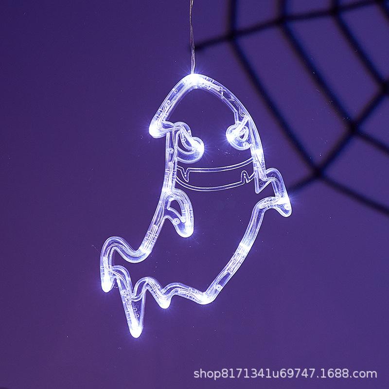 Halloween pendant suction cup lamp festival supplies ornaments pumpkin spider decoration party ghost festival led modeling lamp