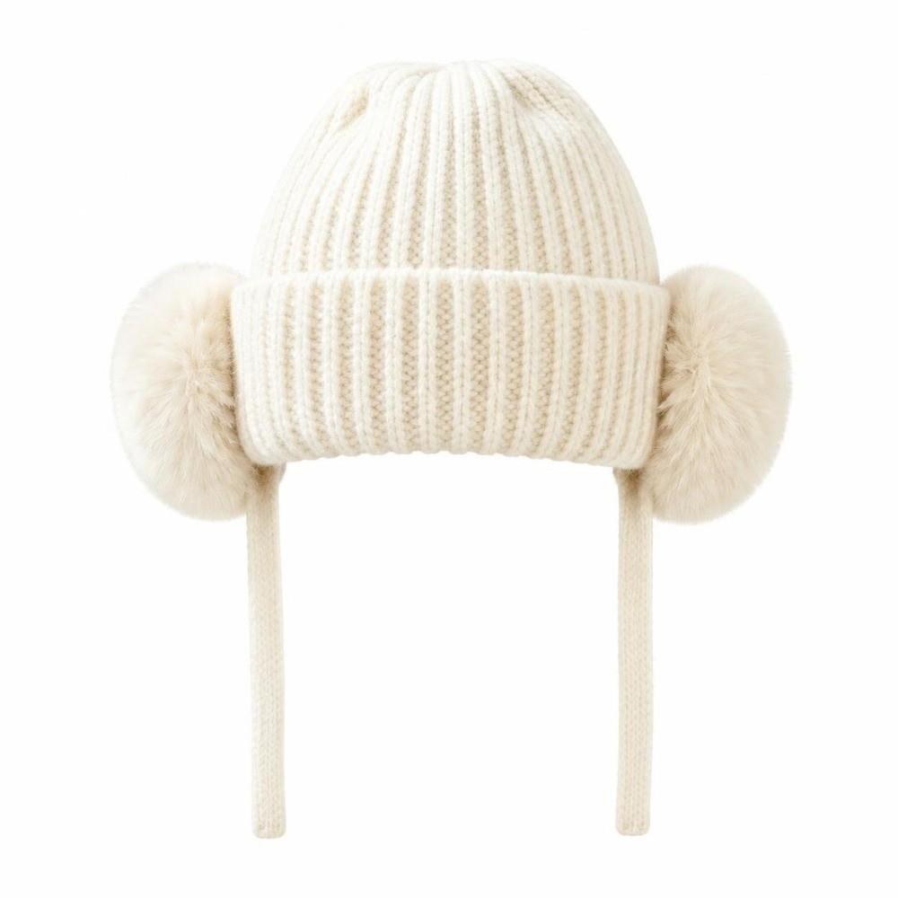 Soft Winter Skullcap Warm Thermal Ski Hat New Knitted Beanie Hat Women