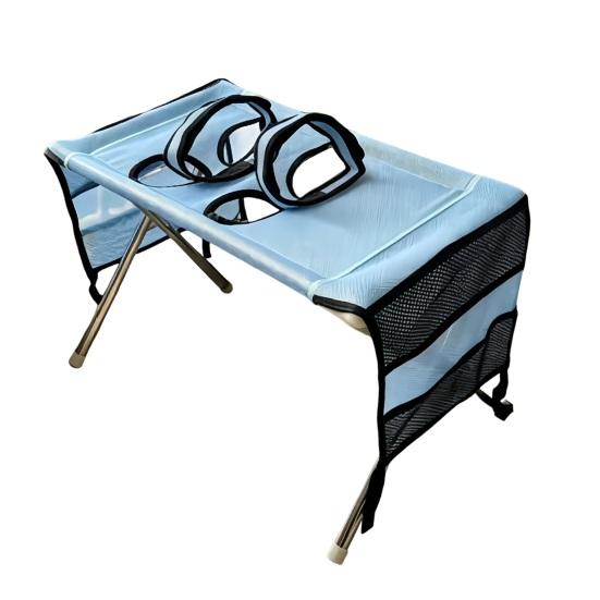Pet Care Sling for Home Grooming Table, Hammock with Foldable Stand, 4-Hole or Restraint Bag 8-Hole, Washing Station Cats, Small Dogs,