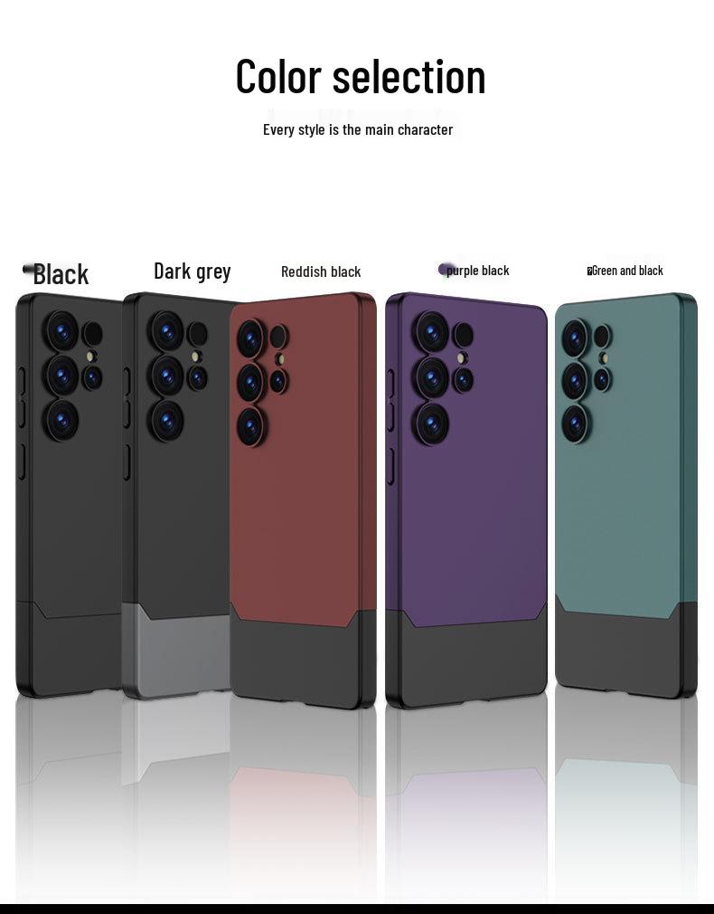 Samsung S25 Ultra Rivet Patchwork Matte Phone Case - Skin Feel, Trendy 2-in-1 Design