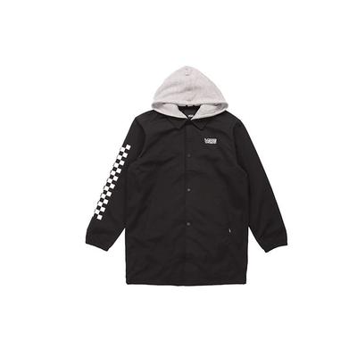 Vans Logo Bedruckt Buchstaben Kapuze Reißverschluss Warme Baumwolljacke Herrenjacken Schwarz VN0A5F6XBLK